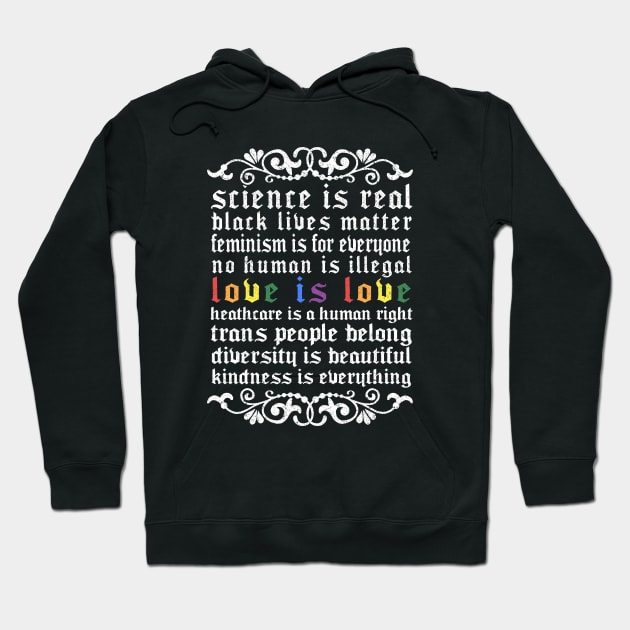 Goth Humanist Hoodie by NinthStreetShirts